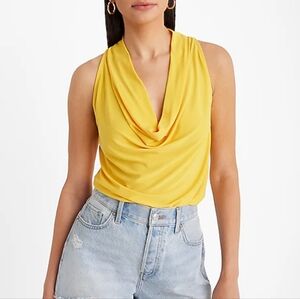 EXPRESS: Draped Cowl Neck Racerback Tank